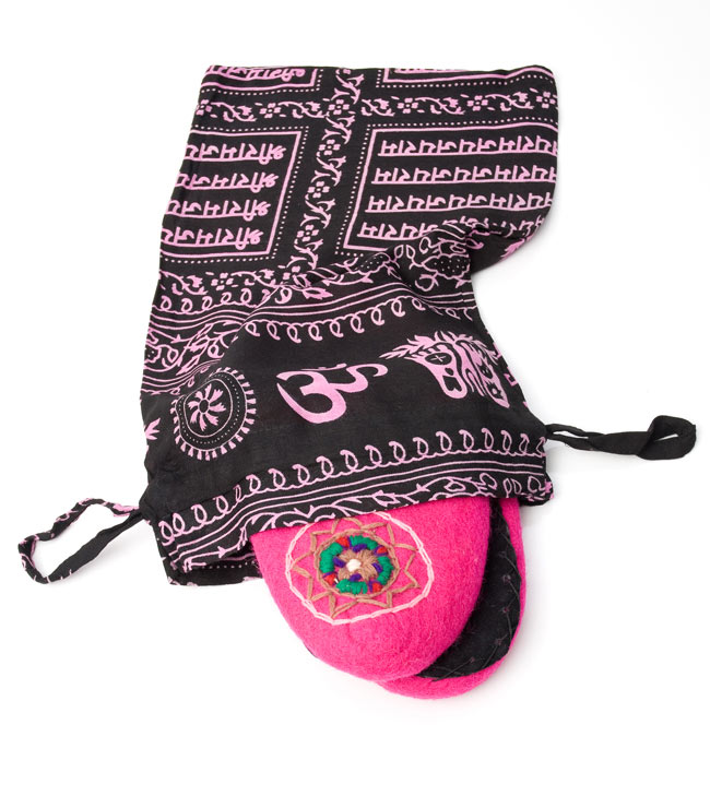 インドのラムナミポーチ - 紫系 4 - スリッパを入れるのに最適です。