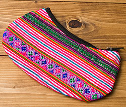 モン族の伝統刺繍小物入れ＆ペンケース　メイクポーチ - サブ3