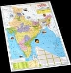 インド全土地図 - インドの教育ポスターの商品写真