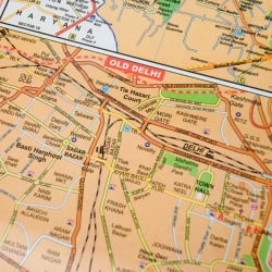 デリーの地図 - 教育ポスター - サブ2