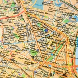 デリーの地図 - 教育ポスター - サブ5