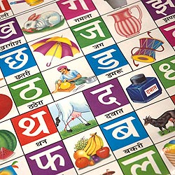 ヒンディ語のアルファベット - 教育ポスター - サブ2