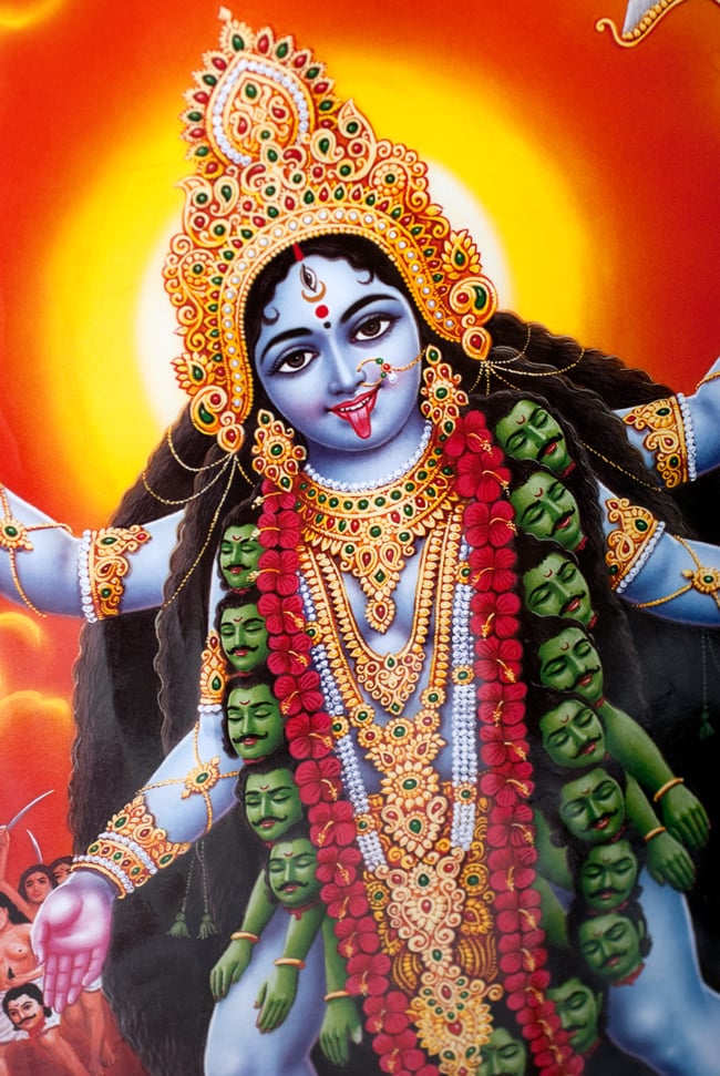 約70 5cm 約50cm 大判インドのヒンドゥー神様ポスター カーリー の通販 Tirakita Com