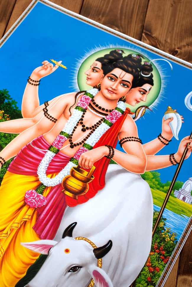 シヴァ　クリシュナ　額縁付　　　　　　　　ビンテージポスター シヴァ クリシュナ 額縁付 ビンテージポスター シヴァアート