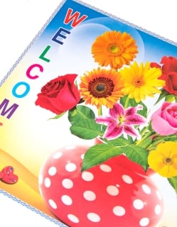 インドの大判ウェルカムポスター 【花瓶】 - サブ2