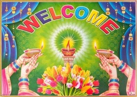 インドの大判ウェルカムポスター 【ランプ】