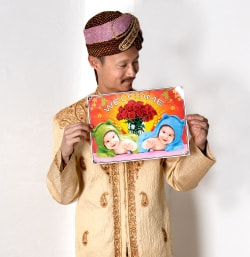 インドのウェルカムポスター 【花と薔薇】 - サブ4