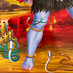 〔約66cm×約47cm〕インドのヒンドゥー神様ポスター - シヴァ - サブ4