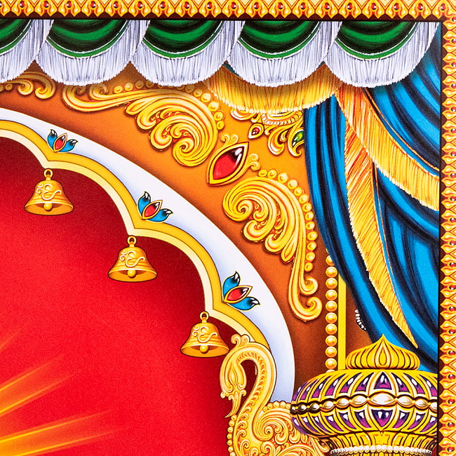 〔約64cm×約45.5cm〕インドのヒンドゥー神様ポスター - サラスヴァティ 4 - 別の箇所を見てみました。
