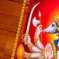 〔約64cm×約45.5cm〕インドのヒンドゥー神様ポスター - ハヌマーン - サブ3