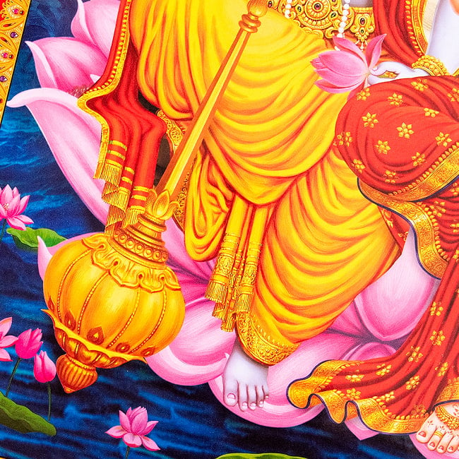 〔約64cm×約45.5cm〕インドのヒンドゥー神様ポスター - クリシュナ・ラーダ 3 - 別の箇所を見てみました。