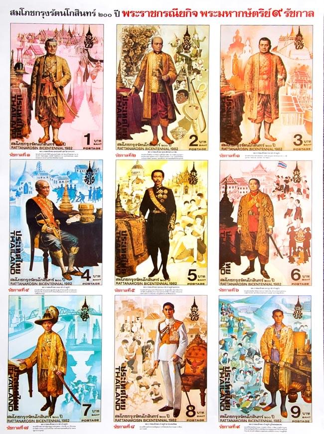 大感謝sale 歴代の王様 タイの教育ポスター の通販 Tirakita Com
