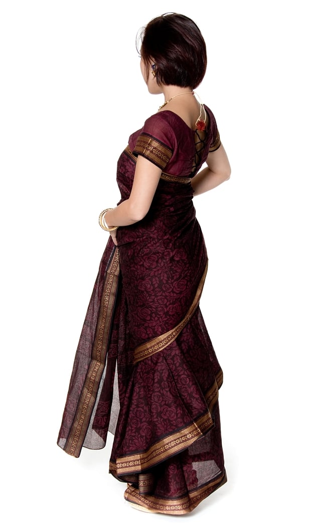 〔チョリ付き〕昔ながらのコットンサリー  2 - 横からの写真です