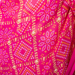 【8色展開】インド伝統模様バンディニプリントのインドサリー　ジオメトリック - サブ5