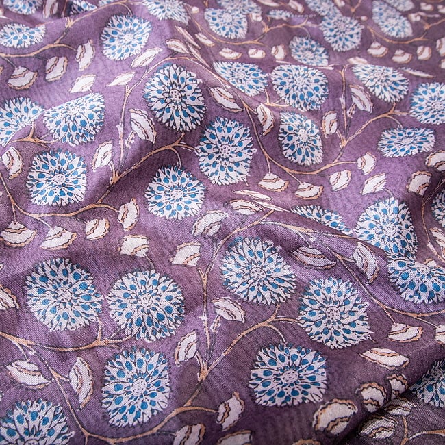 ウッドブロック調 木版柄のプリントサリー 10 - ボディ部分の柄をアップにしてみました