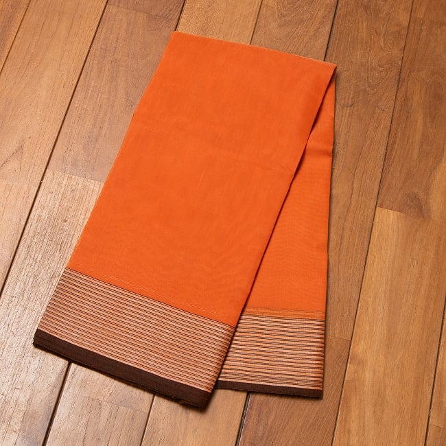 ワイドボーダーの　クラシカル　コットンサリー 14 - 選択1：オレンジ