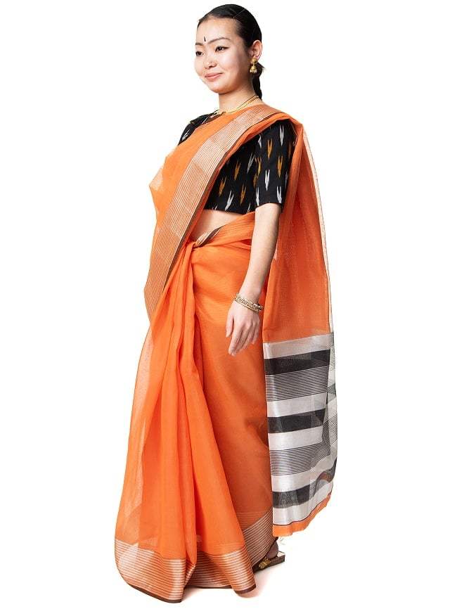 ワイドボーダーの　クラシカル　コットンサリー 2 - 違う角度から見てみました。