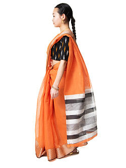 ワイドボーダーの　クラシカル　コットンサリー - サブ3