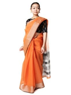 ワイドボーダーの クラシカル コットンサリー