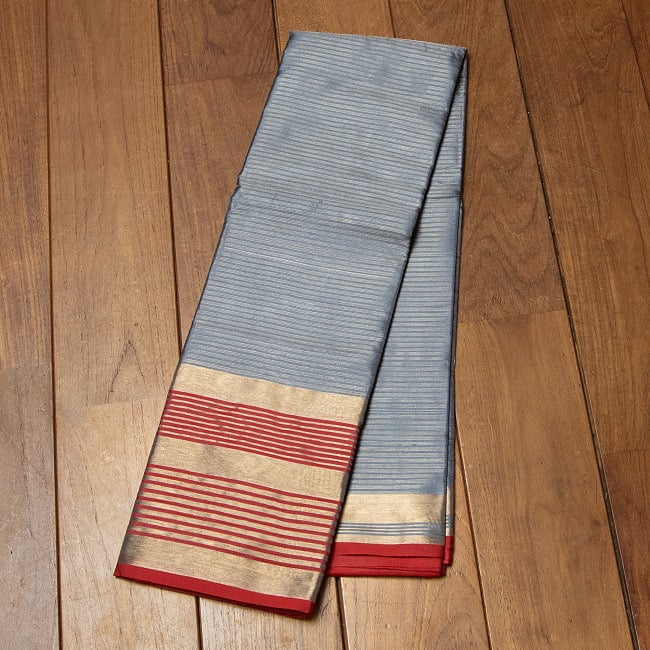 透け感素材　ゴールデンストライプの　オーガンジーサリー 13 - 選択2：グレー