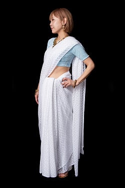 透かし模様の　ホワイトサリー - サブ2