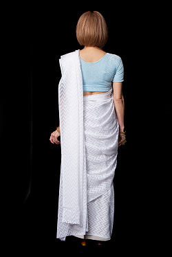 透かし模様の　ホワイトサリー - サブ4