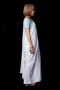 透かし模様の　ホワイトサリー - サブ5