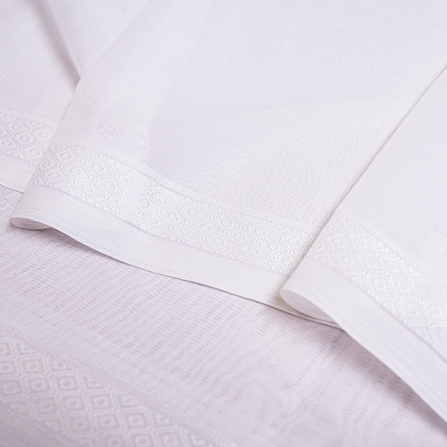 シンプルボーダーの　ホワイトサリー 10 - ボディ部分の柄をアップにしてみました