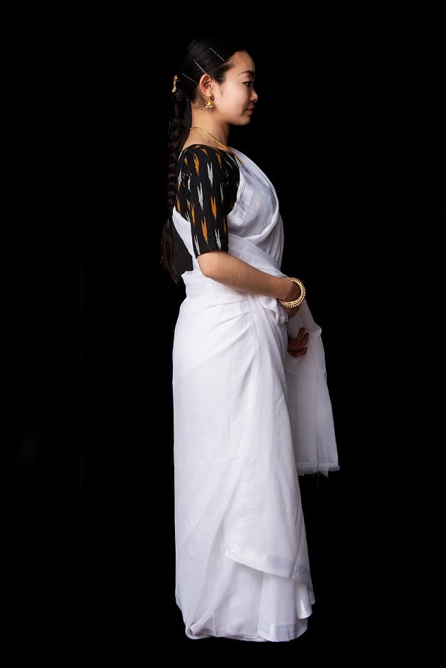 シンプルボーダーの　ホワイトサリー 5 - 真横から見てみました。