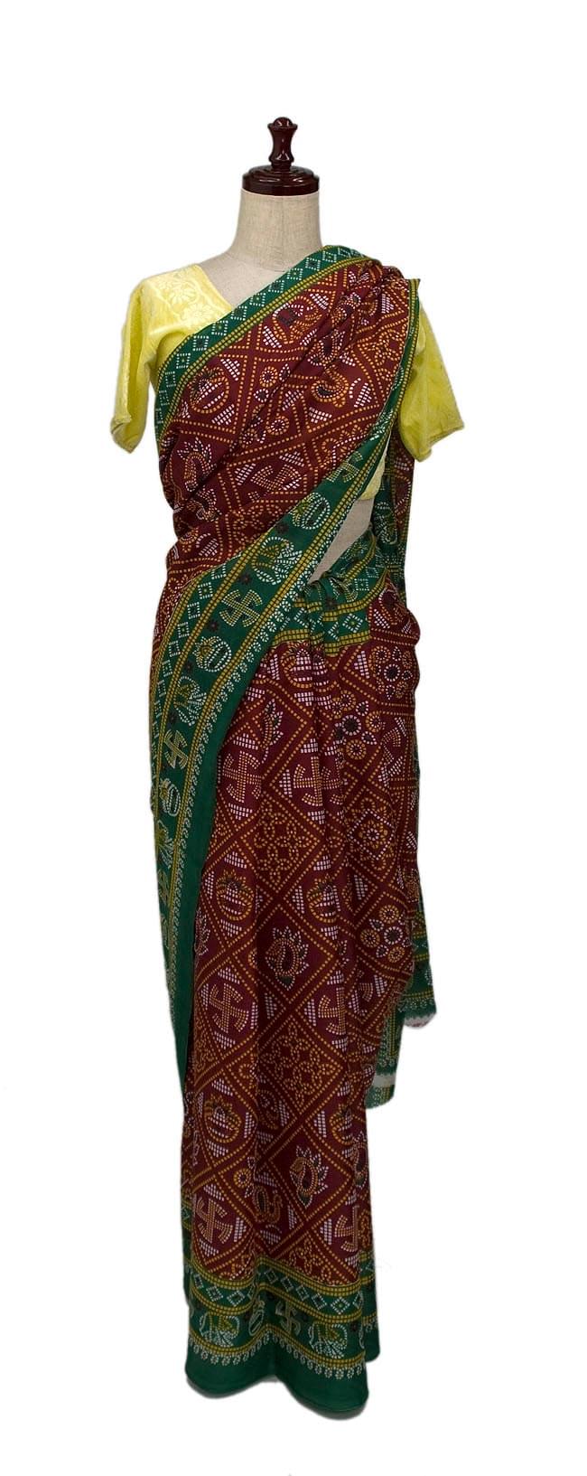 サリーとクルタ 民族衣装サリー【伝統のバンディニ柄】 の通販 - TIRAKITA.COM