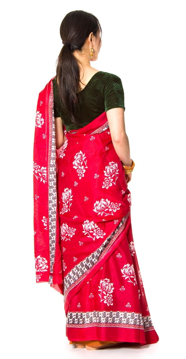 インドサリー【花柄】 赤 の通販 - TIRAKITA.COM