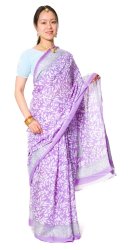 インドサリー【花柄】 薄紫 の通販 - TIRAKITA.COM
