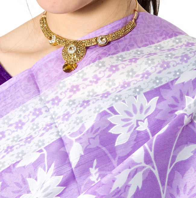 インドサリー【花柄】 紫 の通販 - TIRAKITA.COM