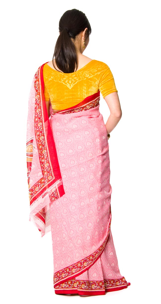 伝統的な白と赤のサリー blouse S-m-L 伝統的な白と赤のサリー blouse S-m-L