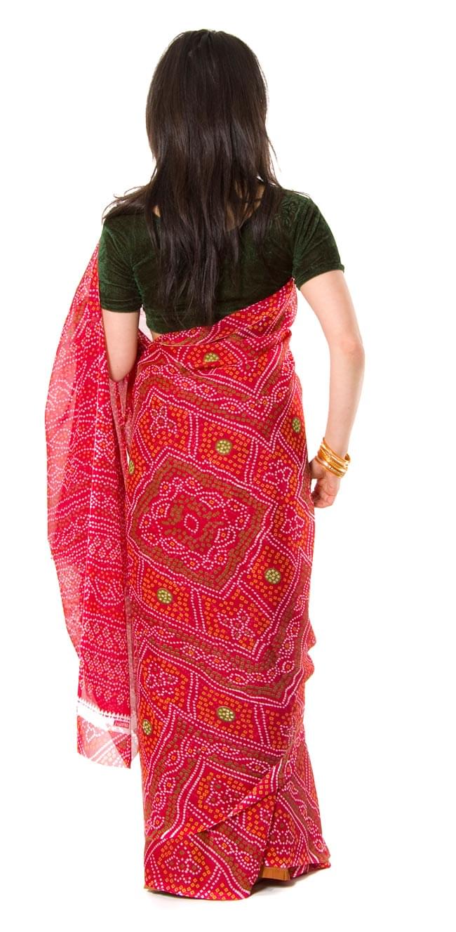 インドサリー【ドット】 濃い赤 の通販 - TIRAKITA.COM