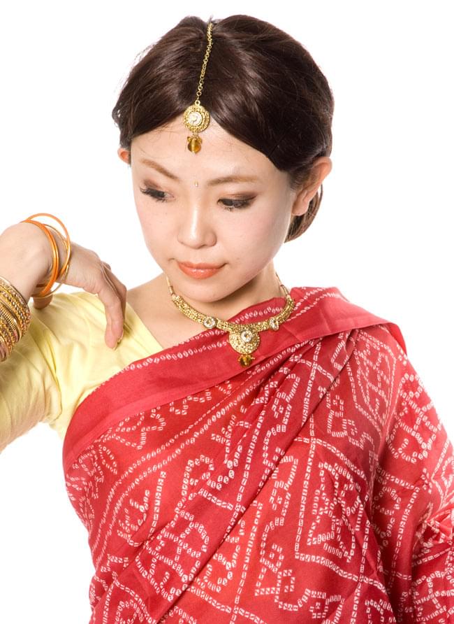 インドサリー【ドット花柄】 赤 の通販 - TIRAKITA.COM