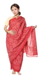 インドサリー【ドット花柄】 赤 の通販 - TIRAKITA.COM