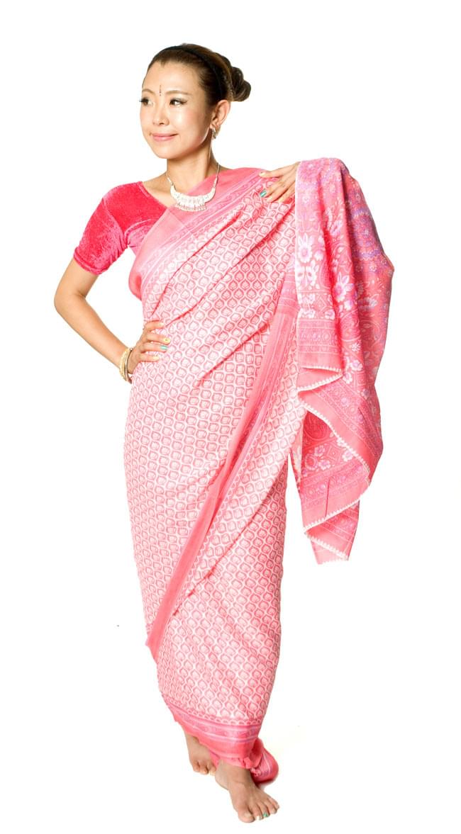 インドサリー【花柄】 ピンク の通販 - TIRAKITA.COM