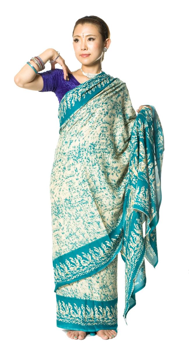 インドサリー【ピーコック】 エメラルド の通販 - TIRAKITA.COM