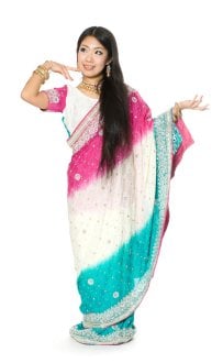 【1点物】婚礼用ゴージャスサリー3点セット【白×水色×ピンク】