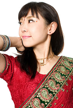 【1点物】婚礼用ゴージャスサリー3点セット【赤】 - サブ5