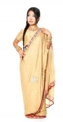 【1点物】婚礼用ゴージャスサリー3点セット【ベージュ】