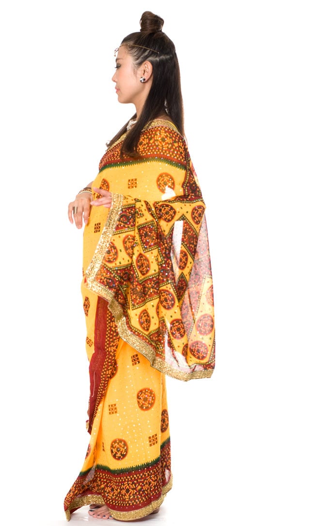 晶様、サリー インドサリー【伝統柄】 やまぶき の通販 - TIRAKITA.COM