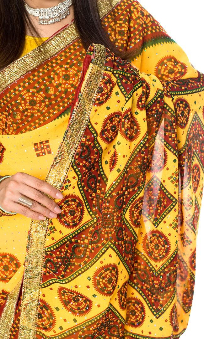 晶様、サリー インドサリー【伝統柄】 やまぶき の通販 - TIRAKITA.COM