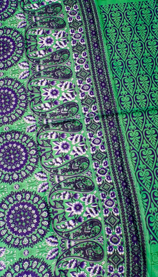 インドサリー【花・ペイズリー】 全4色 9 - 選択項目のCになります。こちらのお色をご希望の場合は、選択項目よりお選び下さい。