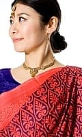 インドサリー【花・ペイズリー】