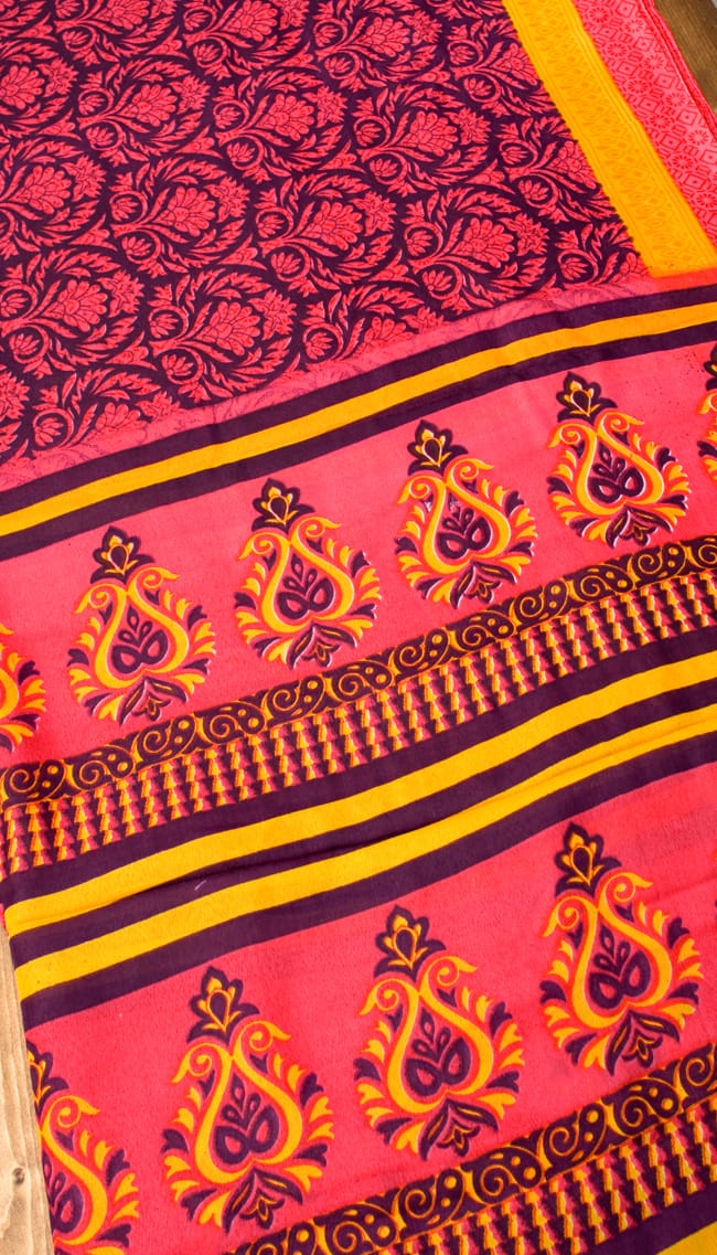 インドサリー【ペイズリー】 全4色 7 - 選択項目のAになります。こちらのお色をご希望の場合は、選択項目よりお選び下さい。