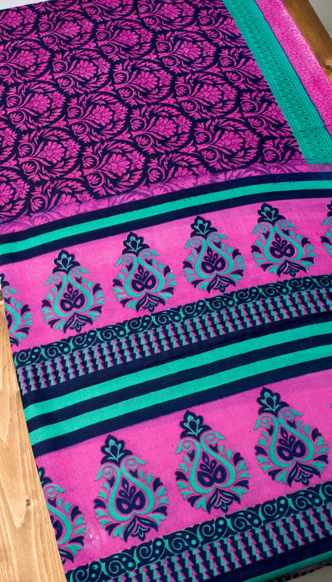 インドサリー【ペイズリー】 全4色 8 - 選択項目のBになります。こちらのお色をご希望の場合は、選択項目よりお選び下さい。