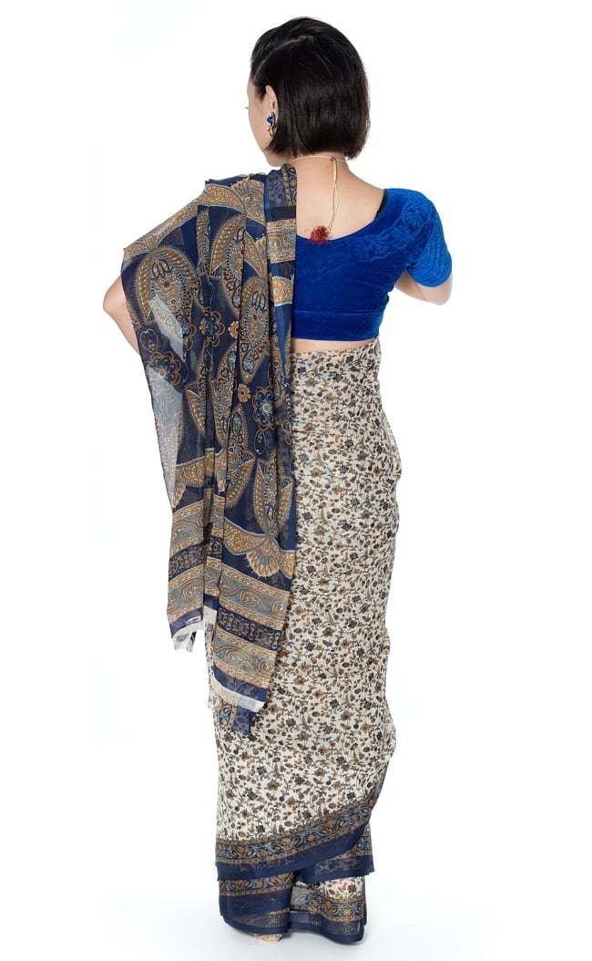 インドサリー【更紗・伝統柄】 3 - 後ろからになります
