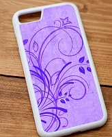 フローリッシュデザイン（紫）【ティラキタオリジナルiPhone7/7s/8ケース】の商品写真
